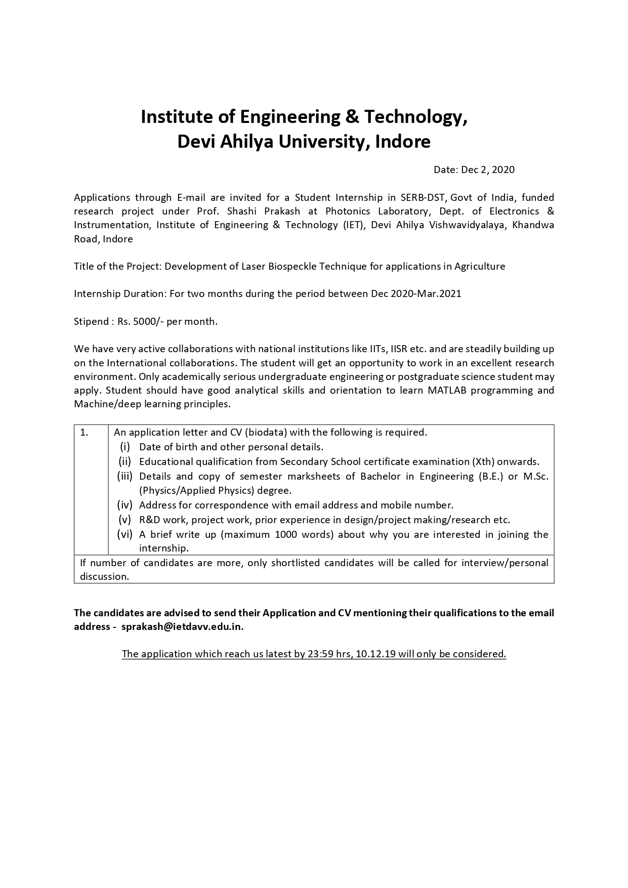 INTERNSHIP UNDER SP 2020